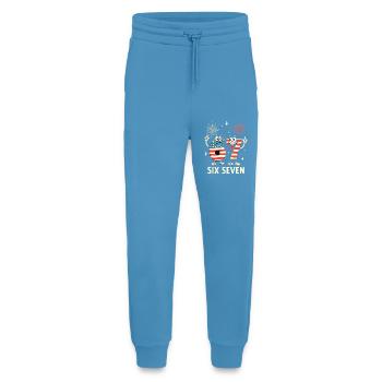 US Flag 67 Memes Six Seven - Jogging Pants - made by SPREAD  -  Sol Blue - Front