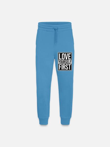 Love Yourself First Self-Love Self-Care - Jogging Pants - made by SPREAD  -  Sol Blue