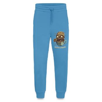 Kaffeemonster  - Koffein Zombie - Morgenmuffel - Jogginghose - made by SPREAD -  Sol Blue - Vorne