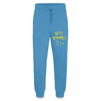 WoPommes – Lustiges Wortspiel Design mit Pommes  - Jogginghose - made by SPREAD -  Sol Blue - Vorne