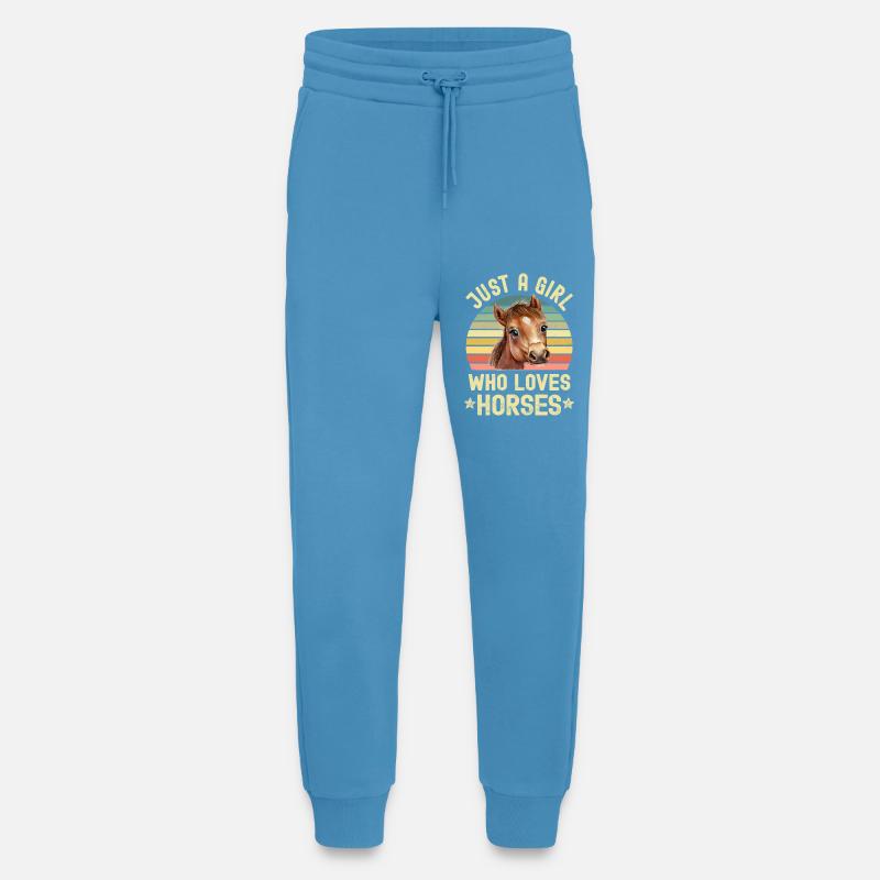 Chevaux à cheval - Pantalon de jogging bio décontracté fabriqué en UE -  Sol Blue