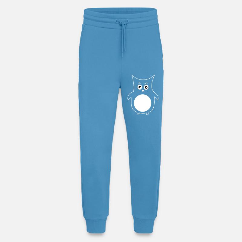 hibou blanc oiseau blanc - Pantalon de jogging bio décontracté fabriqué en UE -  Sol Blue