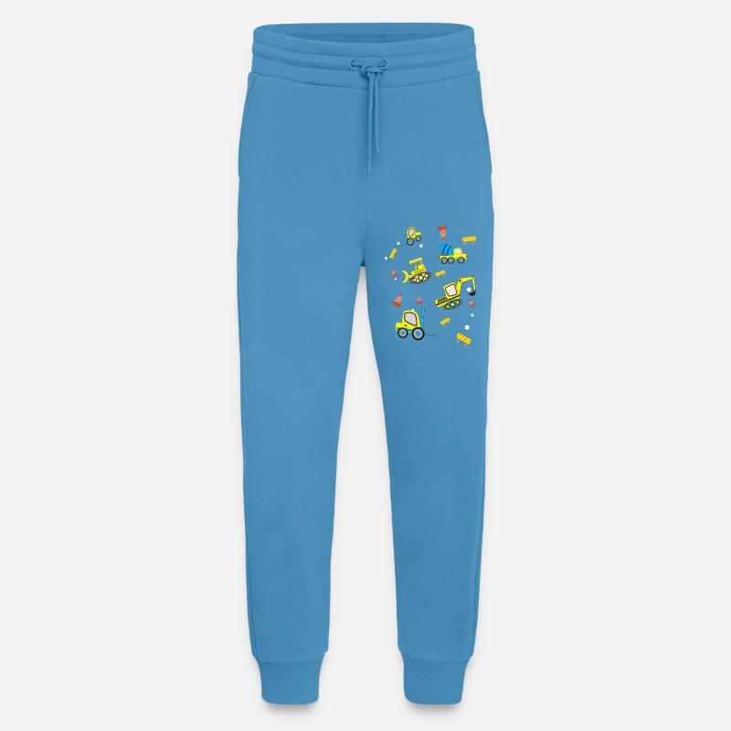 Construction sites Vehicles - Jogging Pants - made by SPREAD  -  Sol Blue