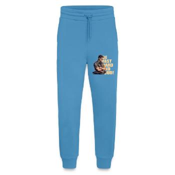 Mechaniker mit Oldtimer - Jogginghose - made by SPREAD -  Sol Blue - Vorne