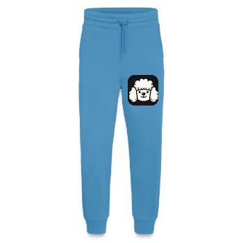 Pudel Kopf Hund mit flauschigem Fell - Jogginghose - made by SPREAD -  Sol Blue - Vorne
