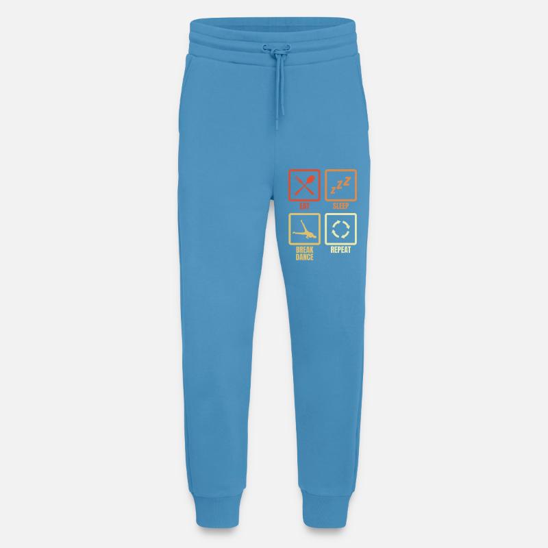 Eating, Sleeping, Breakdancing, Repeating - Jogging Pants - made by SPREAD  -  Sol Blue