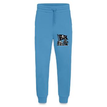 Pirate Adventure with Skull and Ship - Jogging Pants - made by SPREAD  -  Sol Blue - Front