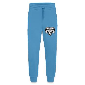 Ornamental three-part skulls - Jogging Pants - made by SPREAD  -  Sol Blue - Front