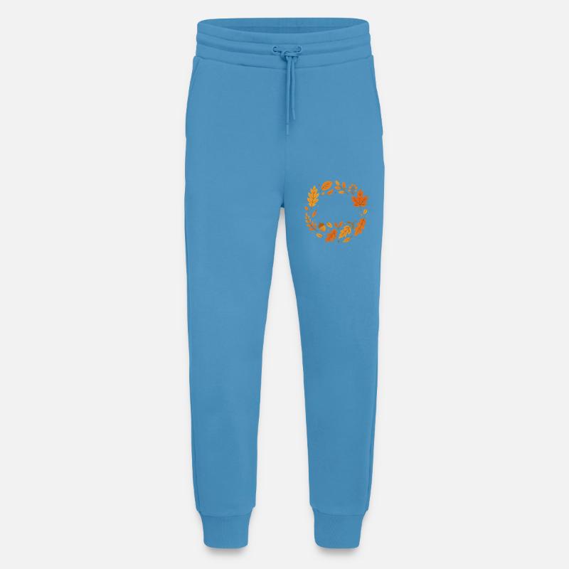 Conception de couronne de feuillage d’automne - Pantalon de jogging bio décontracté fabriqué en UE -  Sol Blue