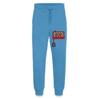 Mixtape vs. Mixer – Design culte de la musique rétro - Pantalon de jogging bio décontracté fabriqué en UE -  Sol Blue - Devant
