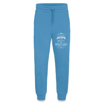 Seine Majestät der Wolfgang betritt den Raum - Jogginghose - made by SPREAD -  Sol Blue - Vorne