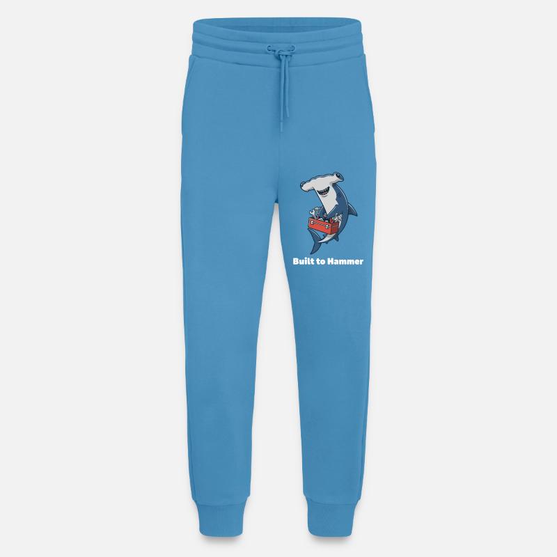 Artisan de la construction de requins-marteaux - Pantalon de jogging bio décontracté fabriqué en UE -  Sol Blue