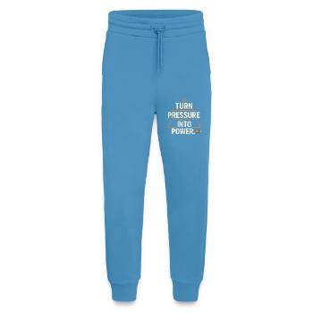 Turning pressure into power - Jogging Pants - made by SPREAD  -  Sol Blue - Front