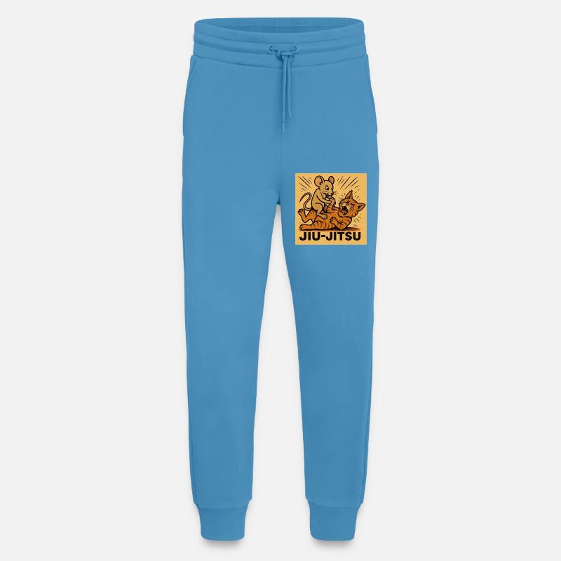 Jiu-Jitsu Mouse vs Cat - Jogging Pants - made by SPREAD  -  Sol Blue