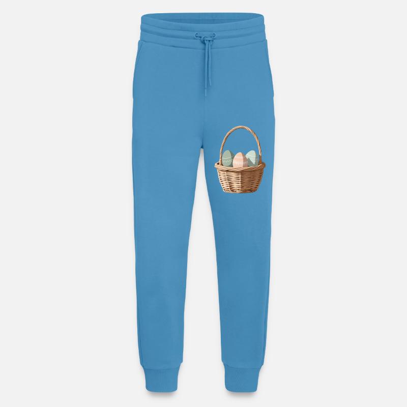 Pastel eggs in a basket - Jogging Pants - made by SPREAD  -  Sol Blue