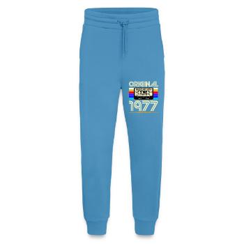 Original 1977 Retro Cassette - Jogging Pants - made by SPREAD  -  Sol Blue - Front