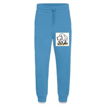 Bison on yellow grass - Jogging Pants - made by SPREAD  -  Sol Blue - Front