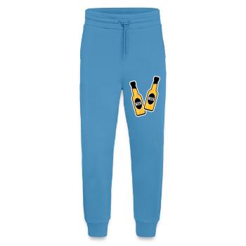 2 Toasting Beer Bottles (Beery / NEG / 2C) - Jogging Pants - made by SPREAD  -  Sol Blue - Front
