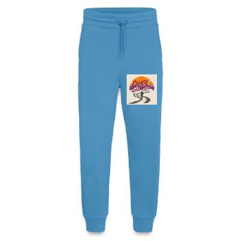 À la poursuite de l'aventure du lever du soleil - Pantalon de jogging bio décontracté fabriqué en UE -  Sol Blue - Devant