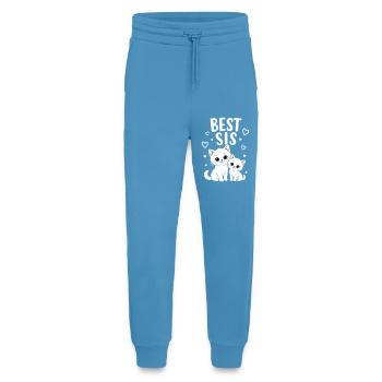 Beste Schwester Katzen Schwestern Best Sis Katze - Jogginghose - made by SPREAD -  Sol Blue - Vorne