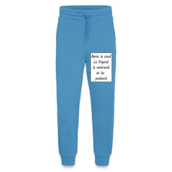 Après le covid - Pantalon de jogging bio décontracté fabriqué en UE -  Sol Blue - Devant