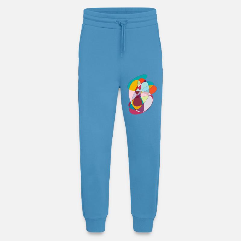 Farbüberlagerte Abstraktion - Jogginghose - made by SPREAD - Sol Blue