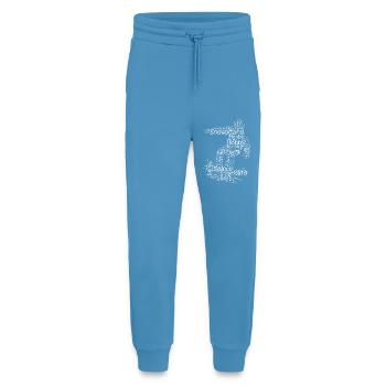 Illustration de snowboard pour snowboard - Pantalon de jogging bio décontracté fabriqué en UE -  Sol Blue - Devant