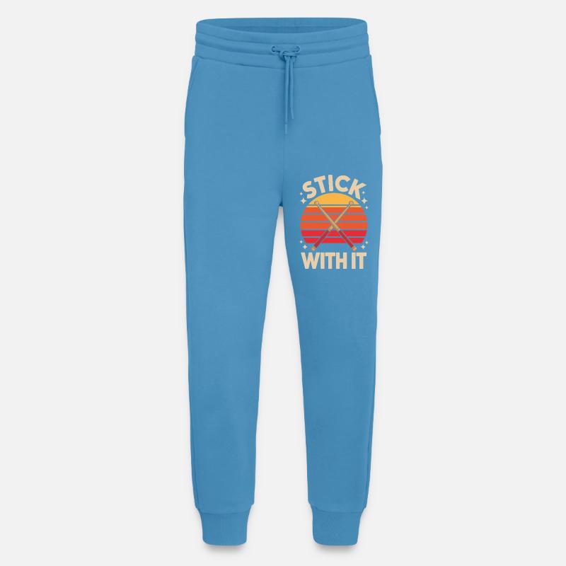 Reste persévérant batteur qui dit rétro - Pantalon de jogging bio décontracté fabriqué en UE -  Sol Blue