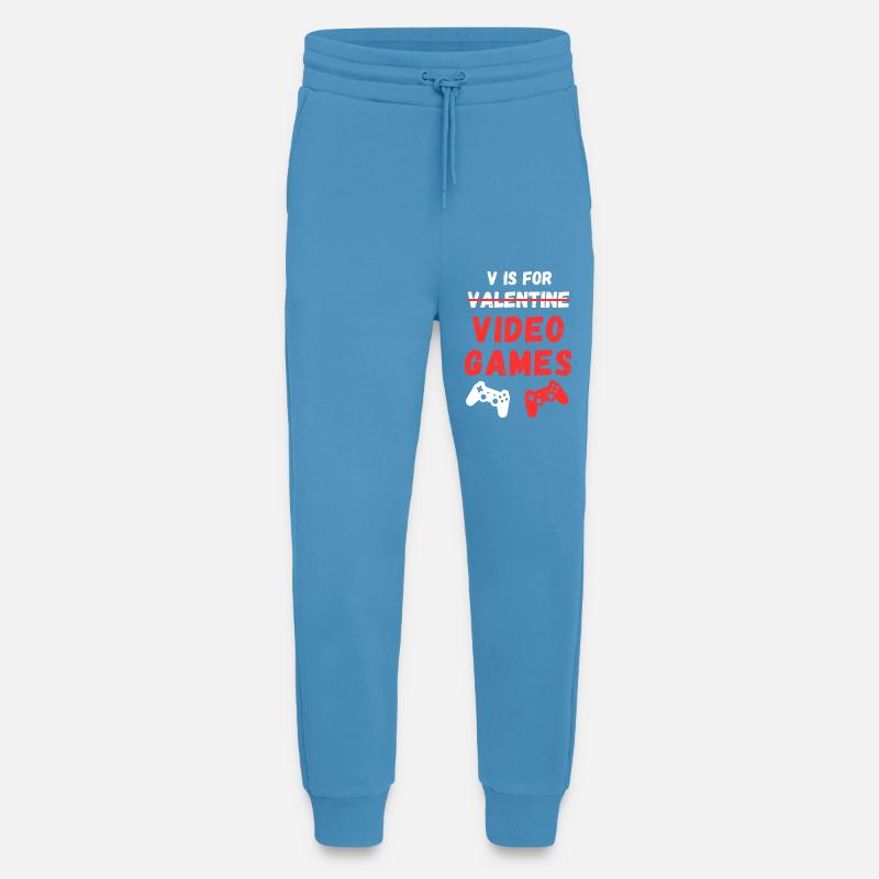 V Is For Video Games - Jogging Pants - made by SPREAD  -  Sol Blue