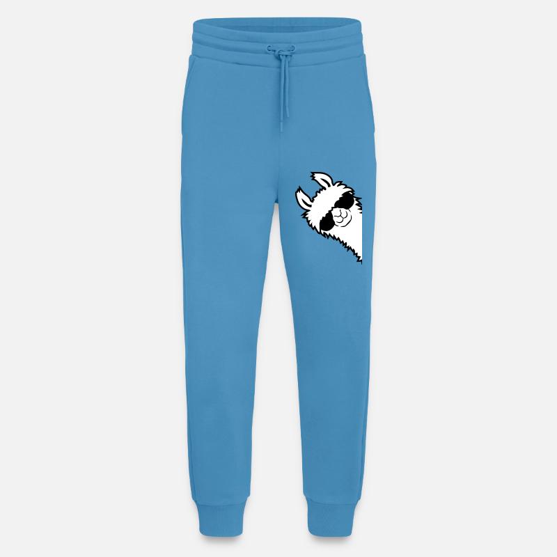 Alpaka guckt seitlich - Jogginghose - made by SPREAD -  Sol Blue