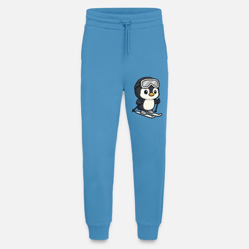 Lustiger Pinguin Skifahrer Winterspaß Wintersport - Jogginghose - made by SPREAD - Sol Blue