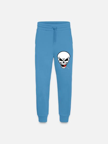 Rebellenschädel mit rotem Lutscher - Jogginghose - made by SPREAD - Sol Blue