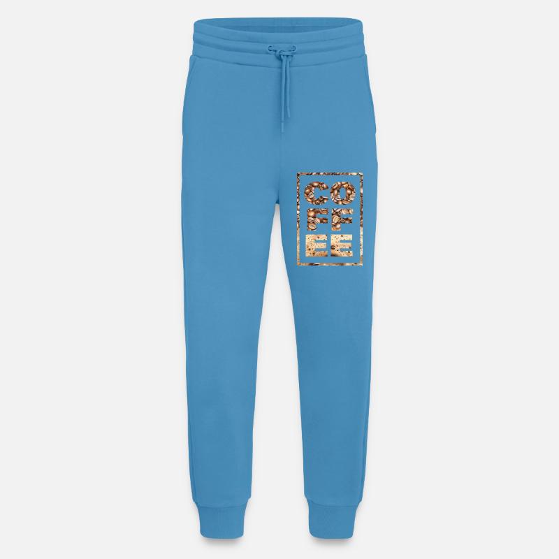 Kaffee Spruch Kaffeetrinker Kaffeebohnen Koffein - Jogginghose - made by SPREAD - Sol Blue