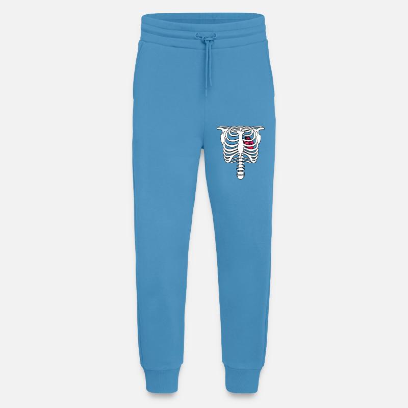 Skelettbrustkorb mit Herz - Jogginghose - made by SPREAD -  Sol Blue