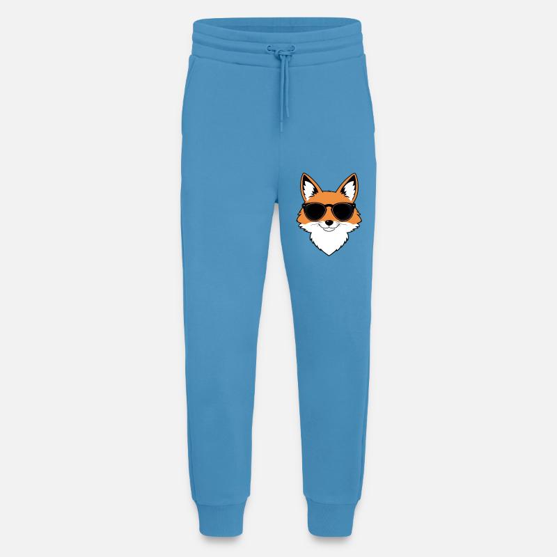 Fox with sunglasses - Jogging Pants - made by SPREAD  -  Sol Blue