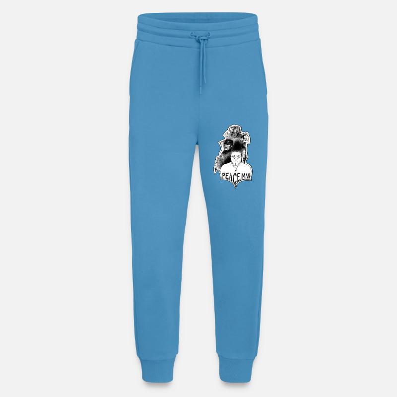 Friedensmann: Gesicht und Löwe - Jogginghose - made by SPREAD -  Sol Blue