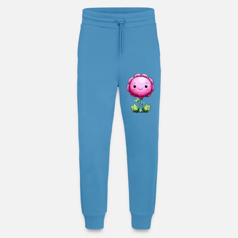 Cuddly Pink Flower Face - Jogging Pants - made by SPREAD  -  Sol Blue