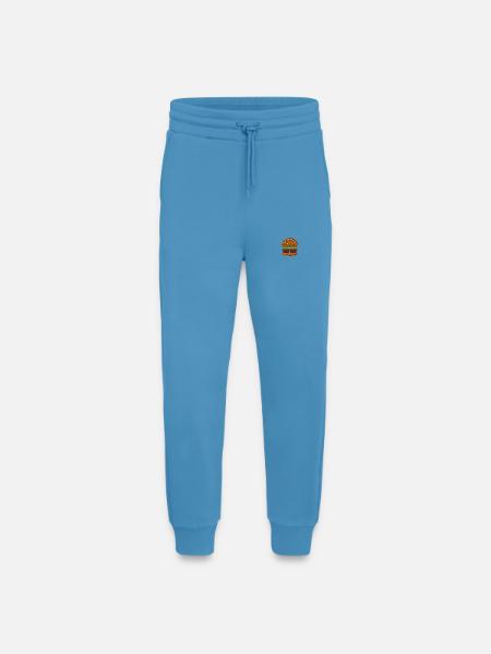 Burger brodé - Pantalon de jogging bio décontracté fabriqué en UE - Sol Blue