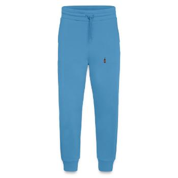 Embroidered wine bottle - Jogging Pants - made by SPREAD  -  Sol Blue - Front