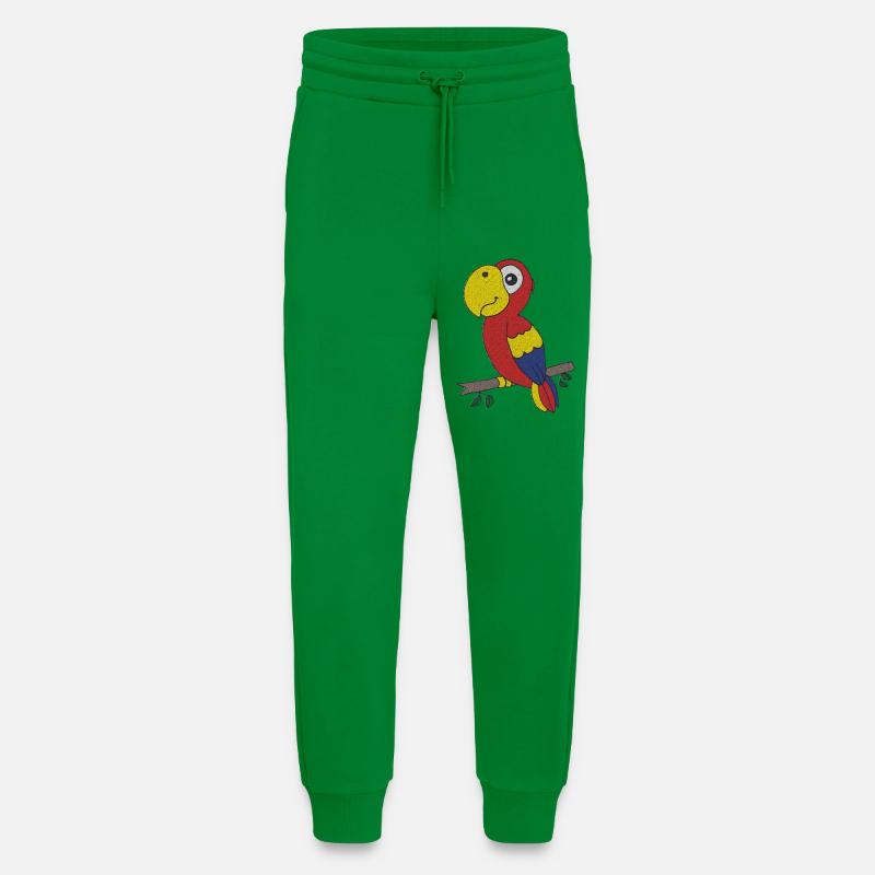 papagei stoffgewebe - Jogginghose - made by SPREAD - City Green