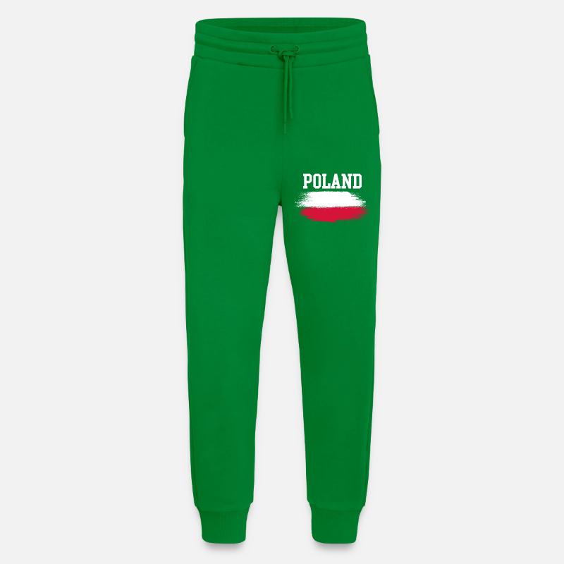 Poland Brush Flag Typografie - Jogginghose - made by SPREAD - City Green