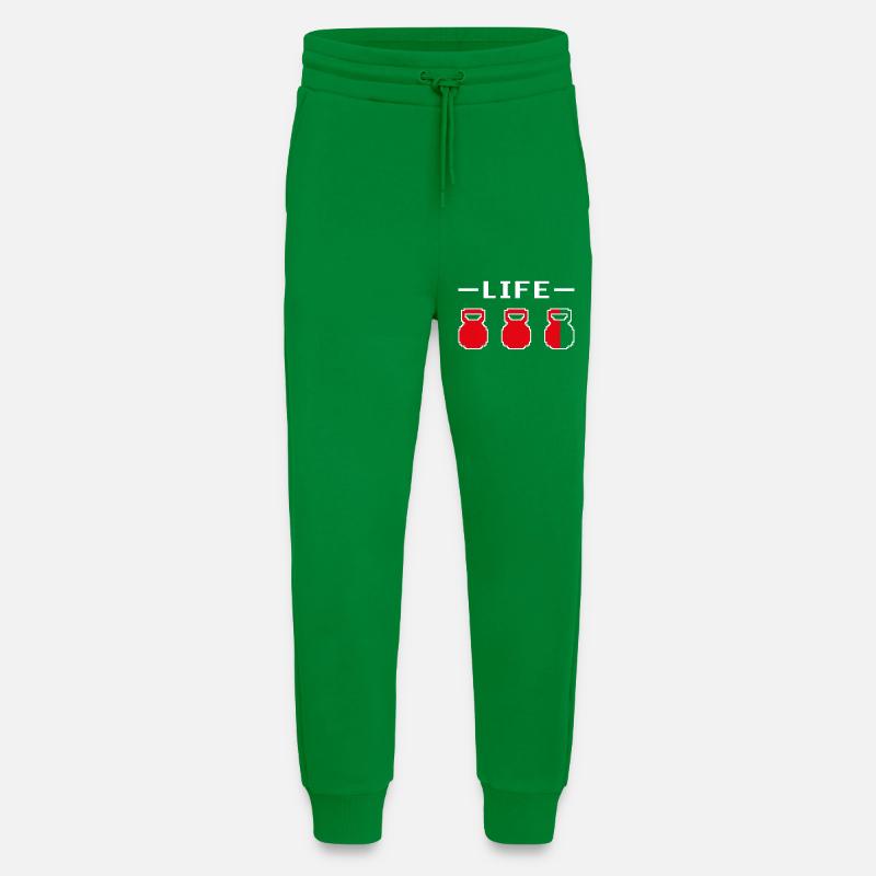 Kettlebell Life Pixelated Dark - Jogginghose - made by SPREAD - City Green
