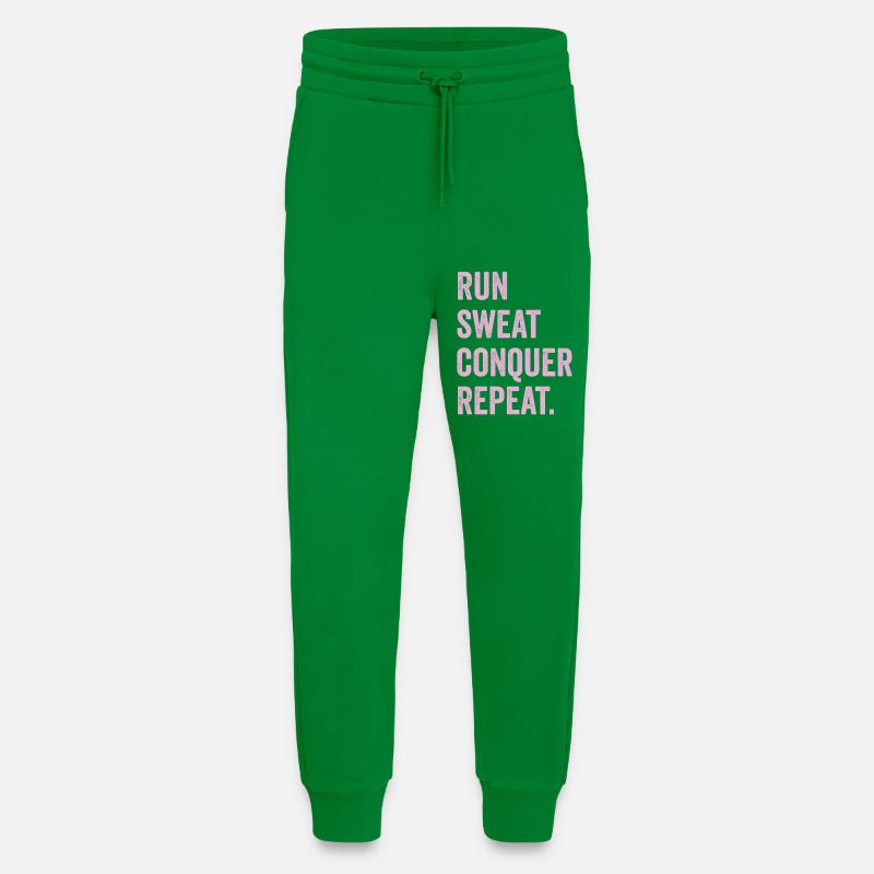 Run. Sweat. Conquer. Repeat. - Jogging Pants - made by SPREAD  - City Green