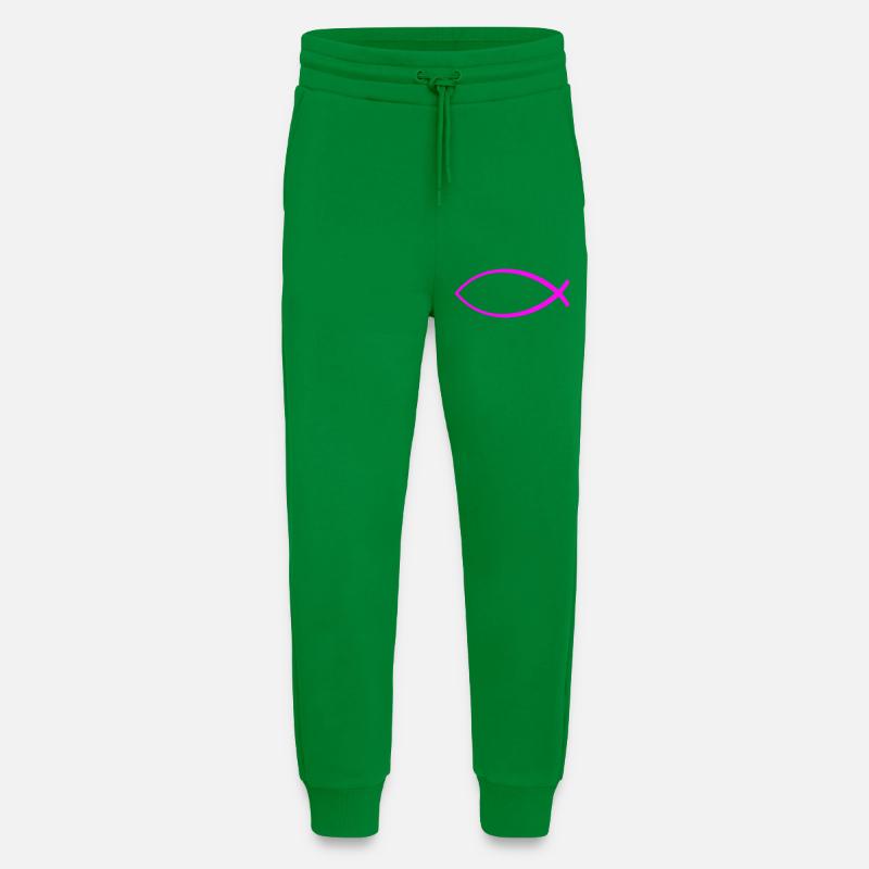 Ichtus fish solid pink - Jogging Pants - made by SPREAD  - City Green
