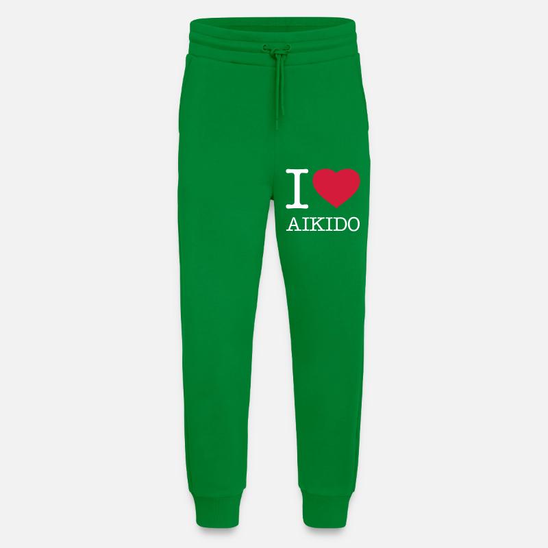 I LOVE AIKIDO - Jogginghose - made by SPREAD - City Green
