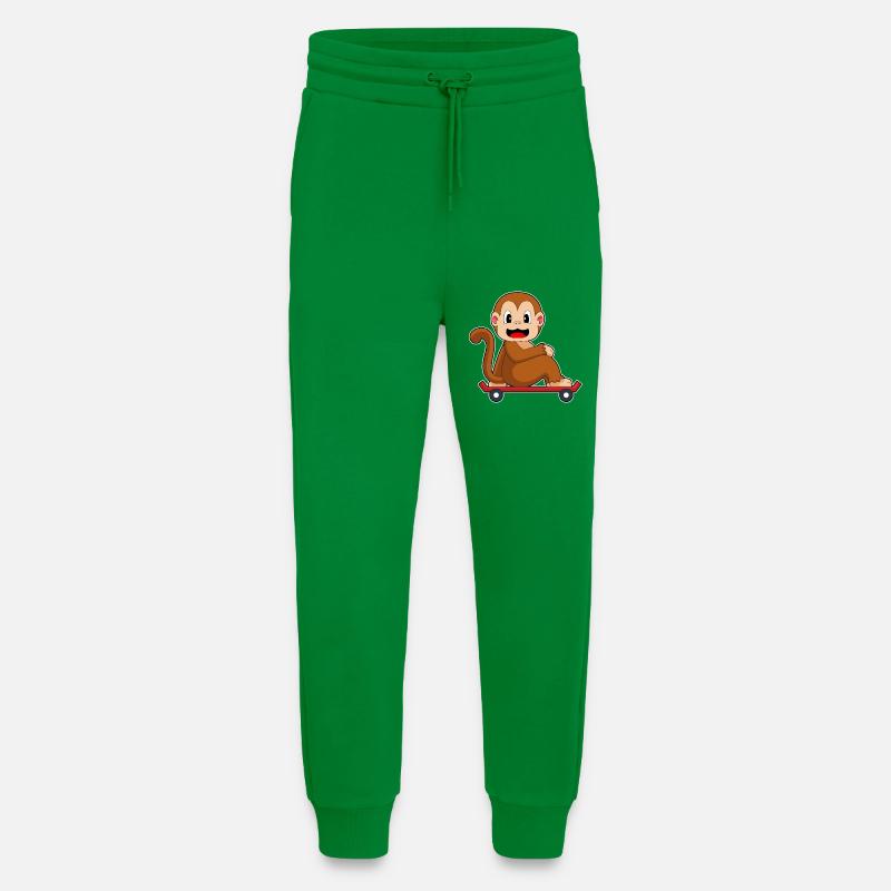 Monkey Skater Skateboard - Jogging Pants - made by SPREAD  - City Green