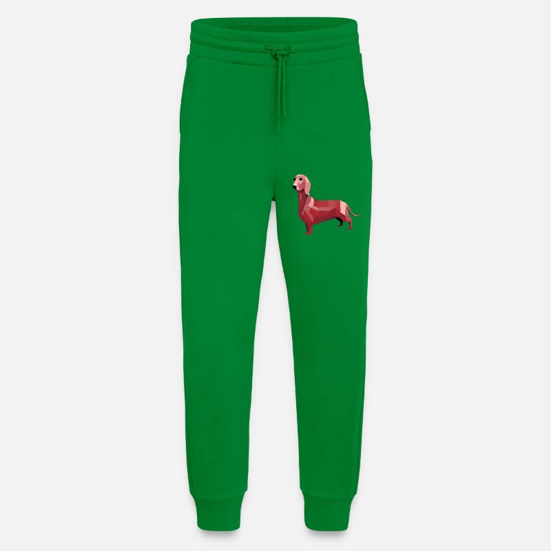 Dackel low poly rot - Jogginghose - made by SPREAD - City Green