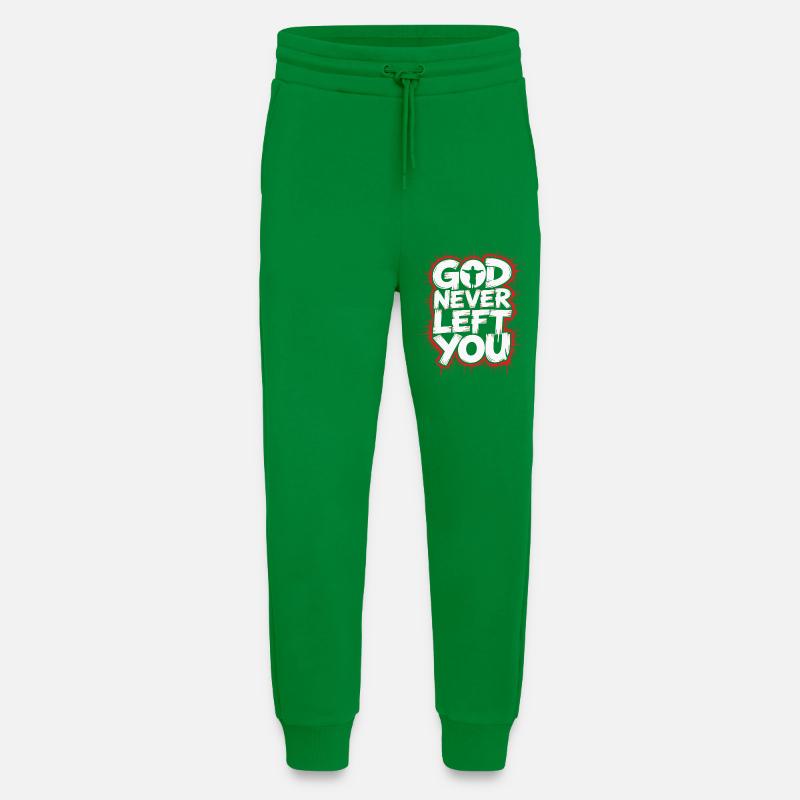 God Never Left You Design - Jogging Pants - made by SPREAD  - City Green