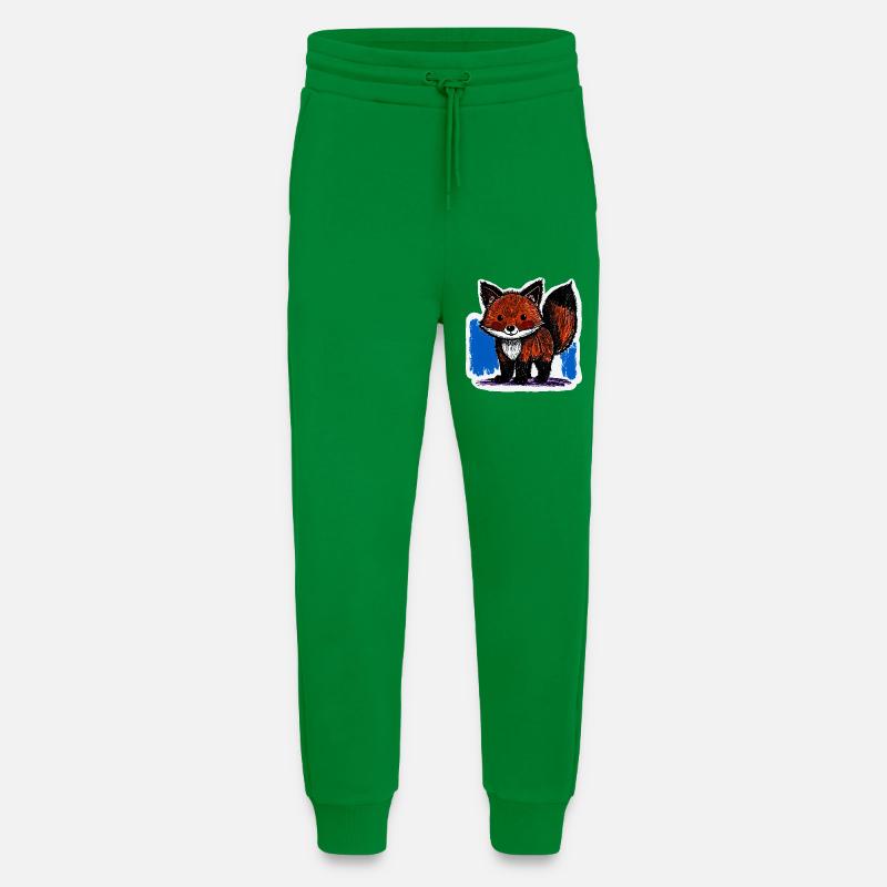 Kleiner Fuchs (Buntstiftzeichnung) - Jogginghose - made by SPREAD - City Green