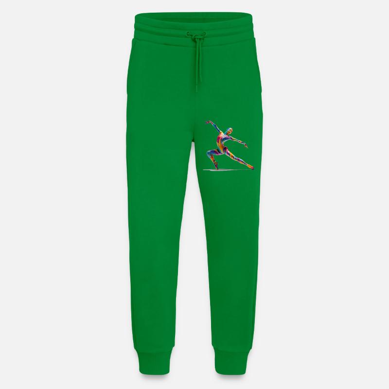 Farbexplosion Tänzer im Flow - Jogginghose - made by SPREAD - City Green